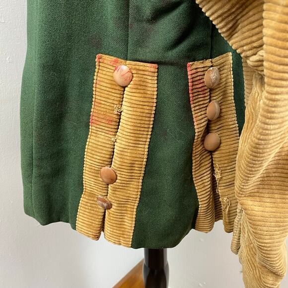Vintage Broadway Theater Green Doublet 16th Century Van Horn Costume Coat Large - Picture 7 of 16